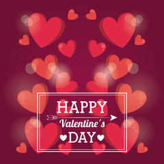 Sticker - Happy valentines day card icon vector illustration graphic design