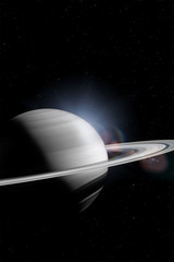 Wall Mural - saturn in the outer space. elements of this image furnished by nasa.