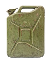 Old Jerry Can Isolated On White Background.