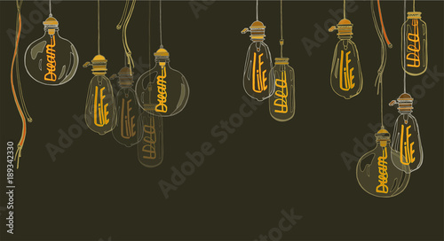 Fotografía A set of lamps of Edison