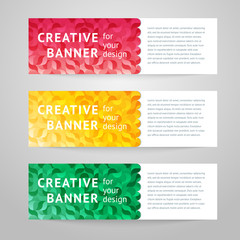 Wall Mural - Vector set of abstract design templates horizontal banner