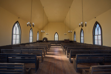 vintage church interior