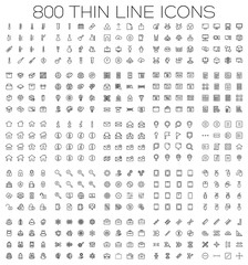 Poster - Flat icon set