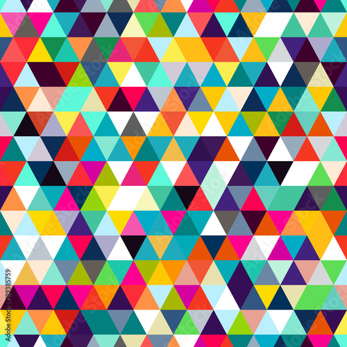 Mata magnetyczna Abstract seamless pattern of triangles. Mosaic of geometric forms.