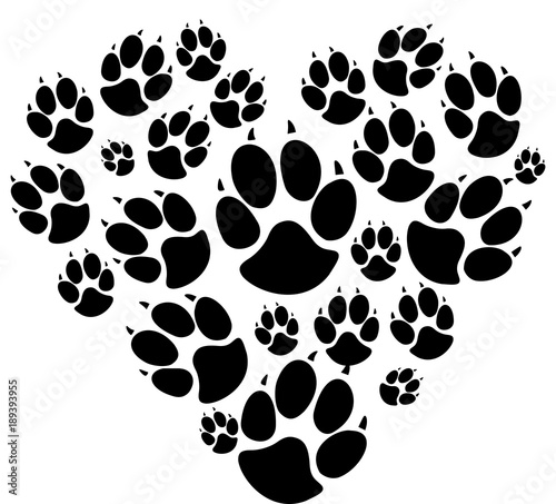 Silhouette Herz Pfoten Buy This Stock Vector And Explore Similar Vectors At Adobe Stock Adobe Stock