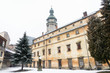 Behind the building rises the dome of Bernardine's church, Lviv city, Ukraine