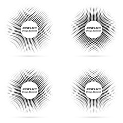 Wall Mural - set of halftone abstract dotted backgrounds for your design. halftone effect vector pattern. circle 