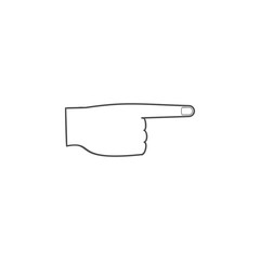 Poster - hand sign finger point icon. Hands sign elements concept and web apps. Thin line  icon for website design and development, app development. Premium icon