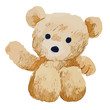 Brown Teddy Bear isolate on white background. Vector illustration
