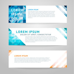 Wall Mural - Vector set of abstract design templates horizontal banner