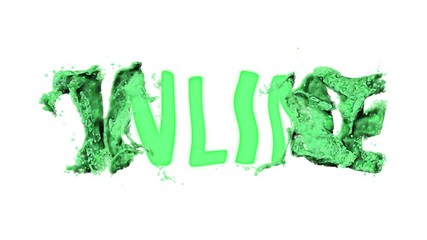 Wall Mural - word online. Text animation online on white isolated background