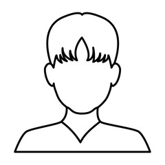 Man faceless avatar icon vector illustration graphic design