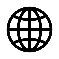 globe icon, website icon vector