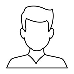 Man faceless avatar icon vector illustration graphic design