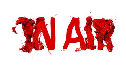 Wall Mural - word on air. Text animation on air on white isolated background