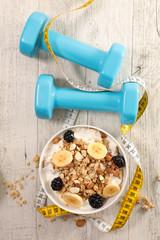 Wall Mural - healthy fitness breakfast