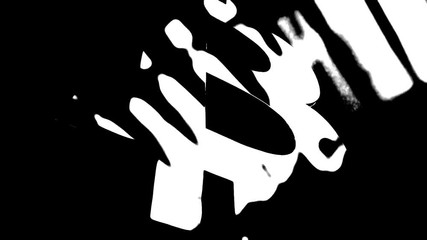 Poster - Bitcoin Crypto Currency Block Chains Concept 3D Animation. Abstract seamless loop animation of bitcoin currency sign, monochrome