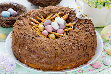 Canvas Print - Easter nest cake