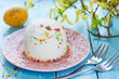 Easter quark dessert with candied fruit