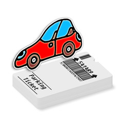 Poster - Ticket for parking area on white background - concept image