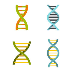 Poster - Dna icon set, flat style