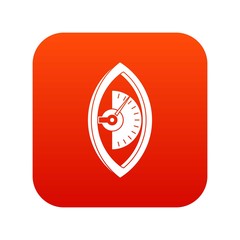 Poster - hand power meter icon digital red