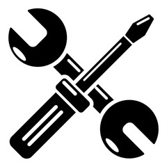Poster - Tools repair icon, simple style.