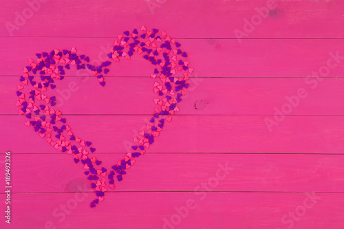 Fotografie, Obraz Decorative modern pink and purple heart shape