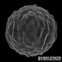Poster - vector music background. big data particle flow visualisation. science infographic futuristic illust
