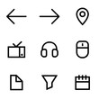 © subhanbaghirov - Set of icons for simple flat style ui design