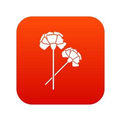 Carnation icon digital red