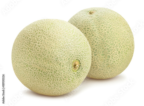 Fotomural sliced cantaloupe melon path isolated