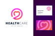 Health care logo and business card template.