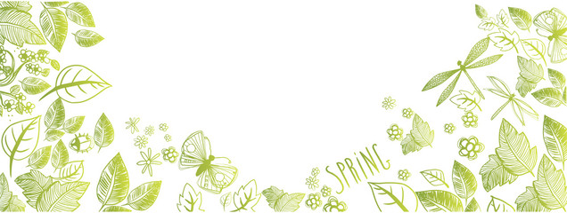 spring doodles background