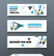 © great_bergens - Banner design vector abstract geometric design banner web template.