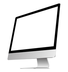 Poster - A personal computer monitor in a flat vector style