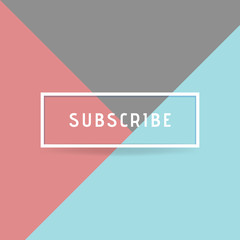 Poster - Subscribe line button in modern material design background vector Illustration design