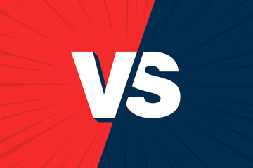 VS Versus Blue and red comic design. Vector illustration