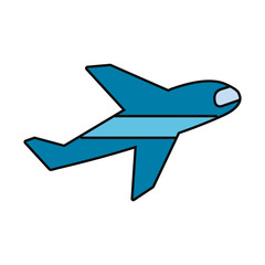 Sticker - airplane  vector illustration