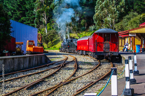Fotomural Train leaving the station, Wellington City, Wellington, New Zealand