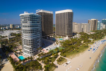 Aerial Image Of Beachfront Condominiums In Bal Harbour Florida
