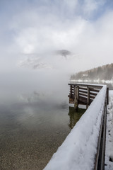 Canvas Print - Winter in the Lake Bohinj, Julian Alps