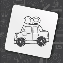 Sticker - toy car doodle