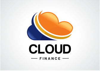 Poster - Cloud Finance Logo Template Design Vector, Emblem, Design Concept, Creative Symbol, Icon