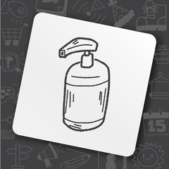 Sticker - cleaner bottle doodle