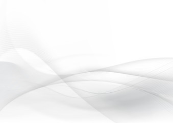 Poster - Curve and blend gray and white abstract background 005