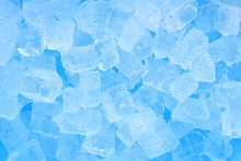 Winter Cold Blue Ice Cube Texture Background