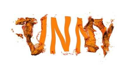 Wall Mural - funny. vivid animation of words on an isolated background