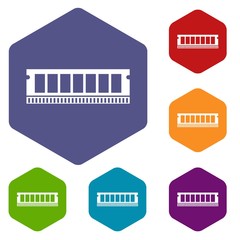 Poster - DVD RAM module for the personal computer icons set