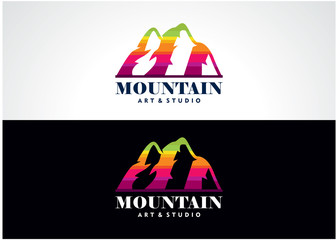 Poster - Mountain Adventure Logo Template Design Vector, Emblem, Design Concept, Creative Symbol, Icon